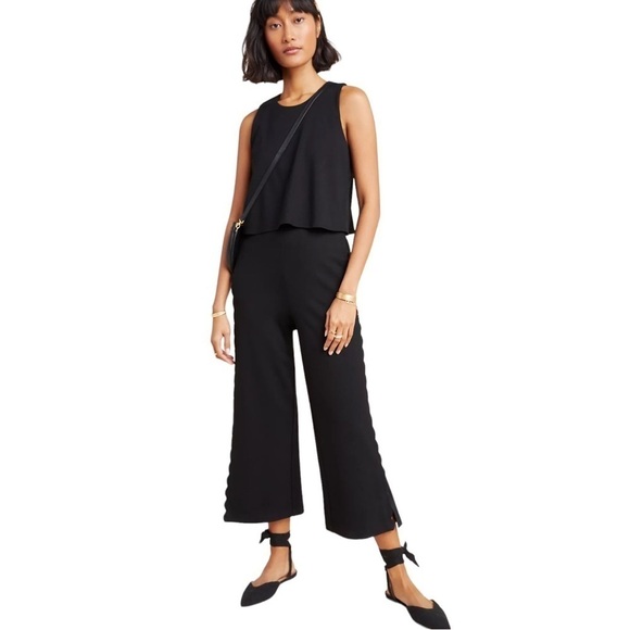 Anthropologie The Essential Jumpsuit/ Freya Scalloped Jumpsuit - Picture 1 of 15